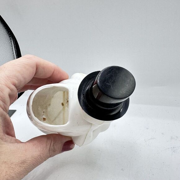 Vintage Rosbro Hard Plastic Snowman w/Pipe 5” Christmas Decor Kitsch 1950's - Picture 7 of 7